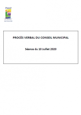 PV CM - Séance du 10 Juillet 2020